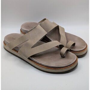 Merrell Juno Wrap Sandals Moon Suede Soft Leather Women's Size 9 Slip On Tan